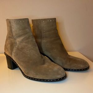 Rag & Bone Suede Studded Ankle Boots Booties 39.5